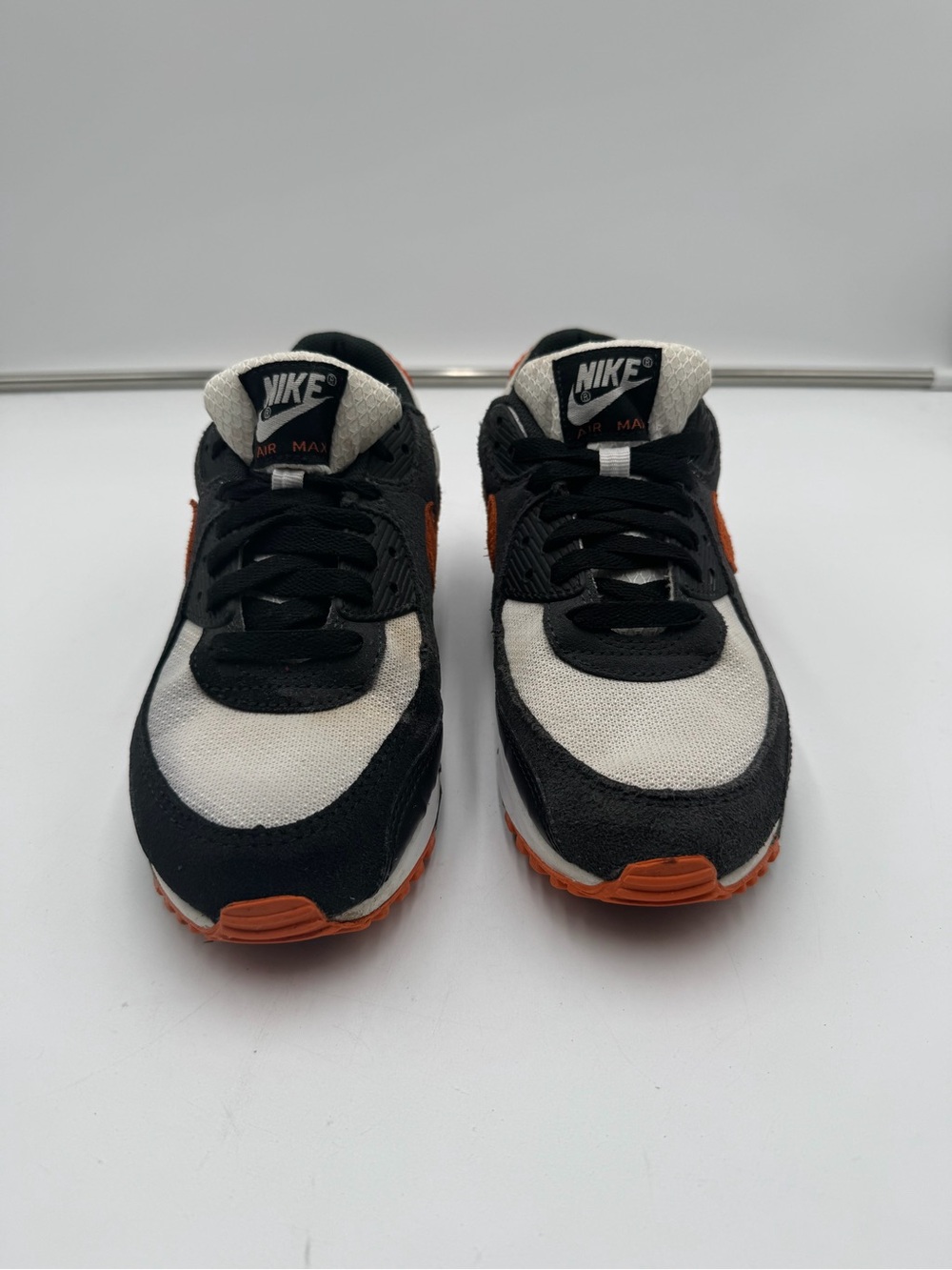 Nike Air Max 90 Sneakers Size 7.5 Black Orange White DM0029-101